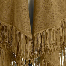 Load image into Gallery viewer, Genuine Suede Fringed Wrap
